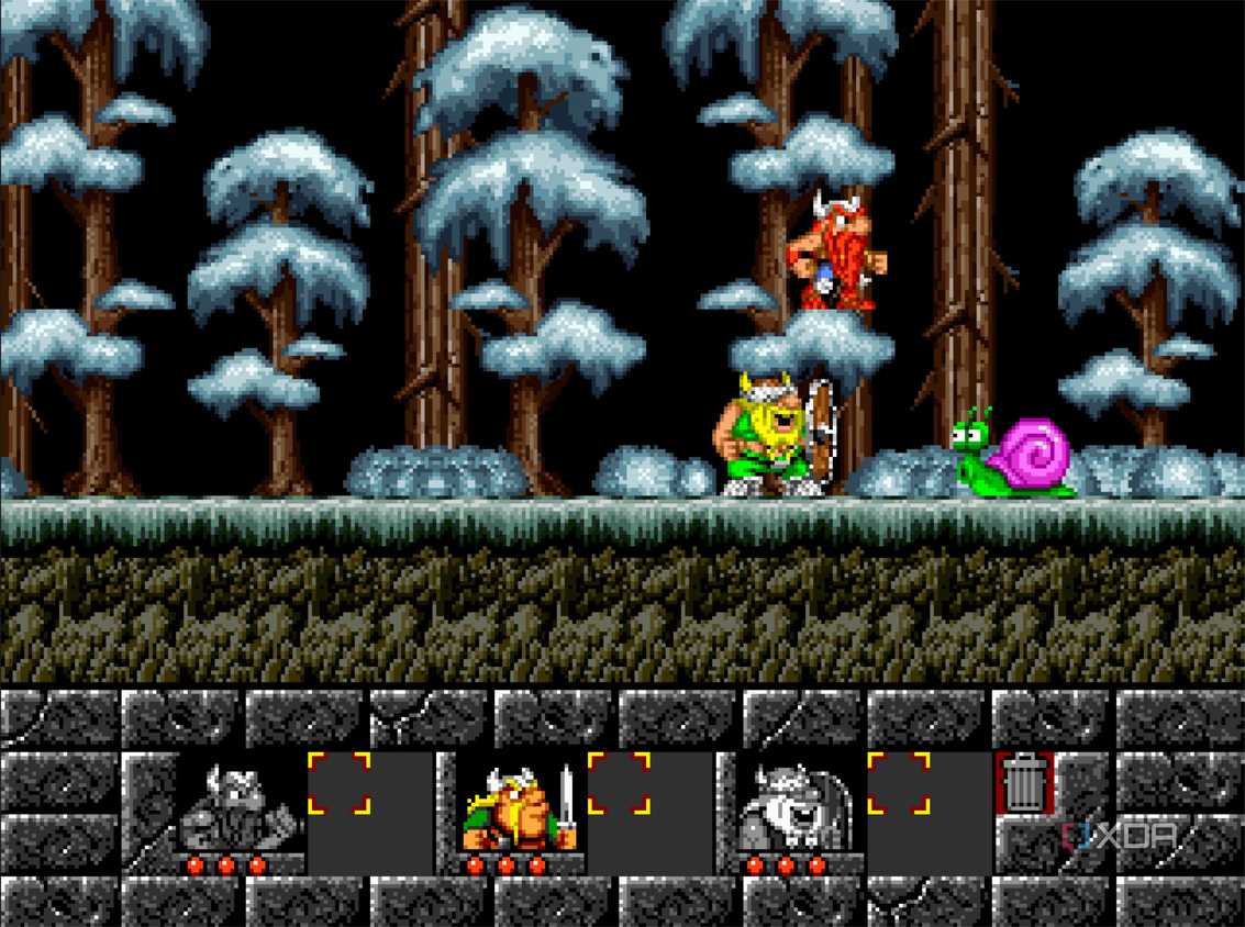 screenshot of the lost vikings game