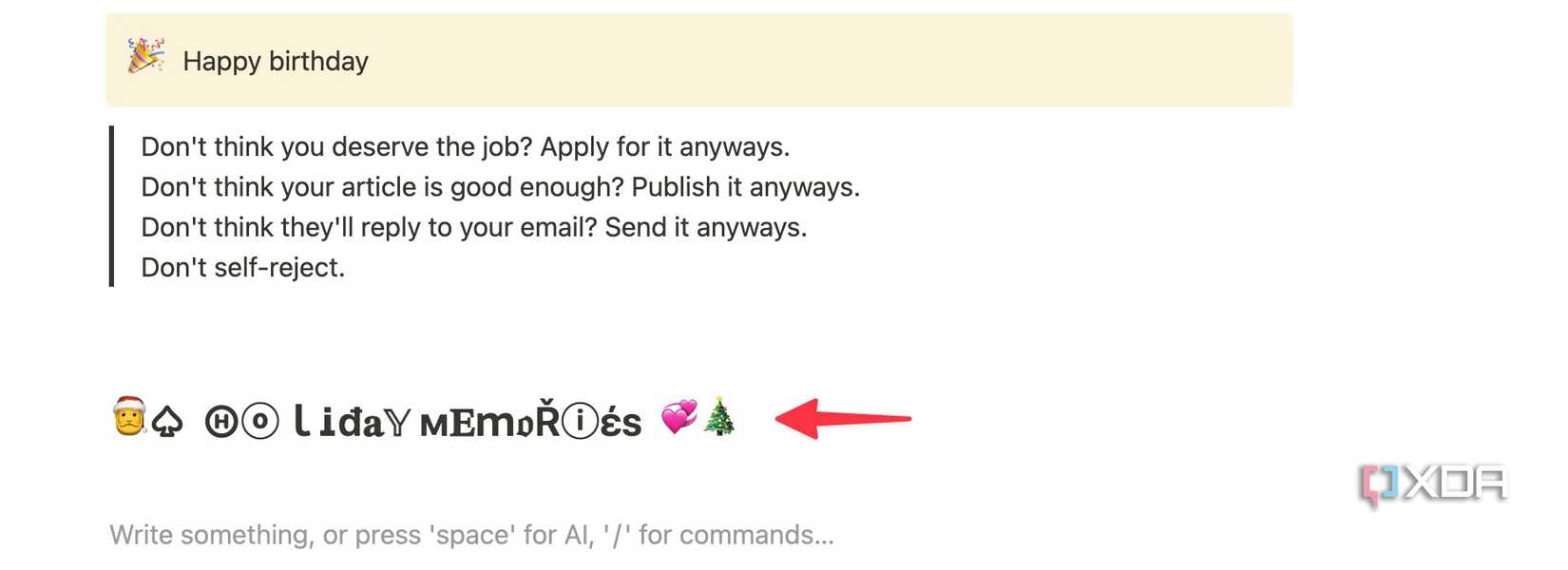 Another font style in Notion