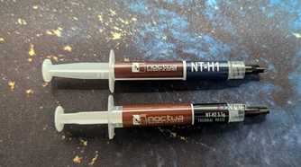 images of tubes of noctua nt-h1 and nt-h2 thermal paste