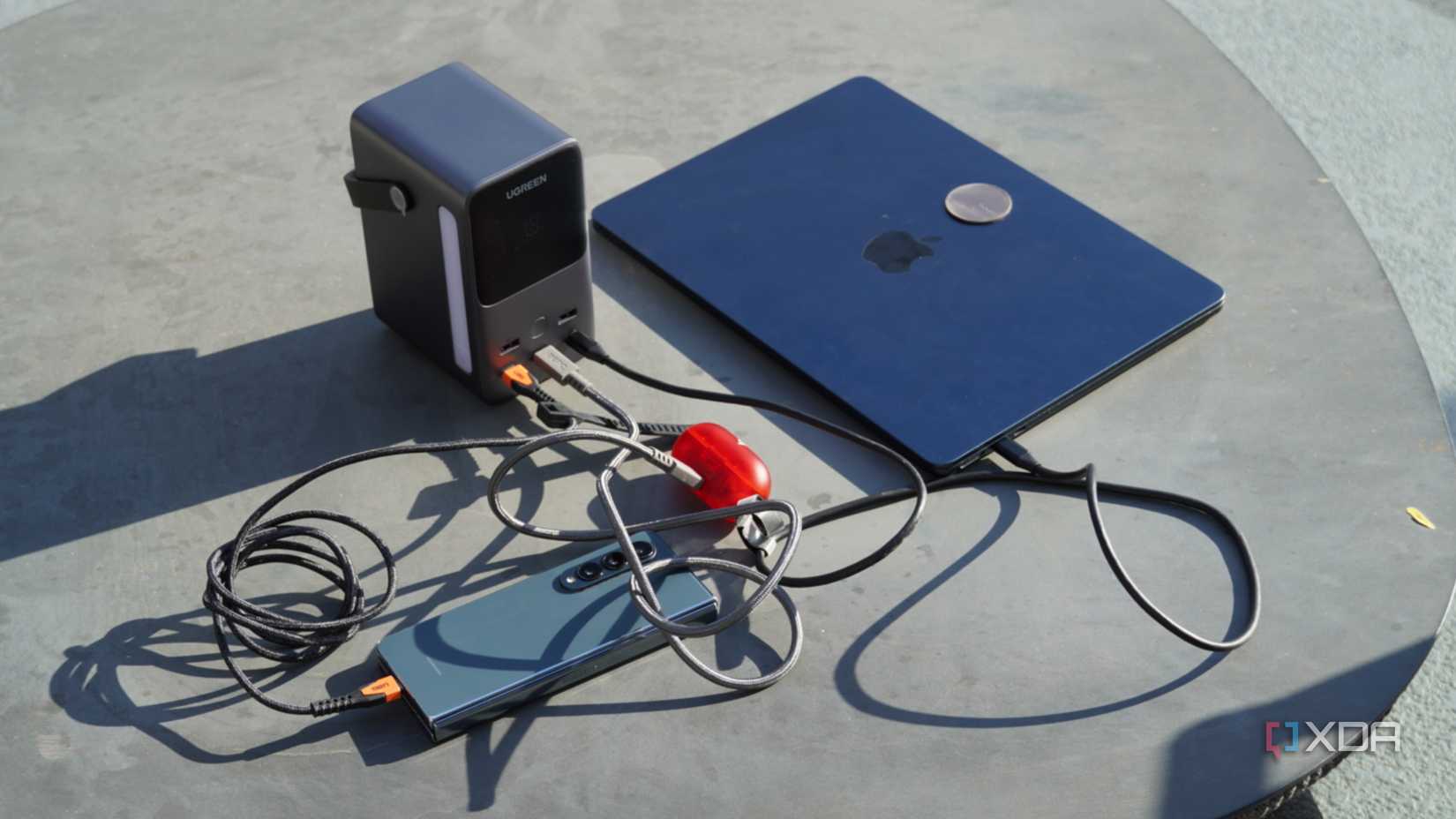 The Ugreen 48,000 mAh charging up a bunch of devices.