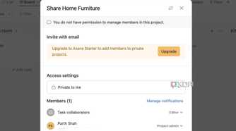 Share Asana project