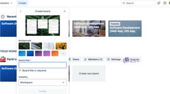 create a new board in Trello