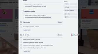 Trello card description