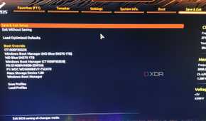The procedure to Save and Edit the BIOS