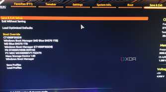 The procedure to Save and Edit the BIOS