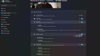 Screenshot of the Camera settings page in Windows 11 Settings showing Windows Studio Effects on a Copilot+ PC