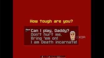 screenshot of wolfenstein 3d game difficulty select screen
