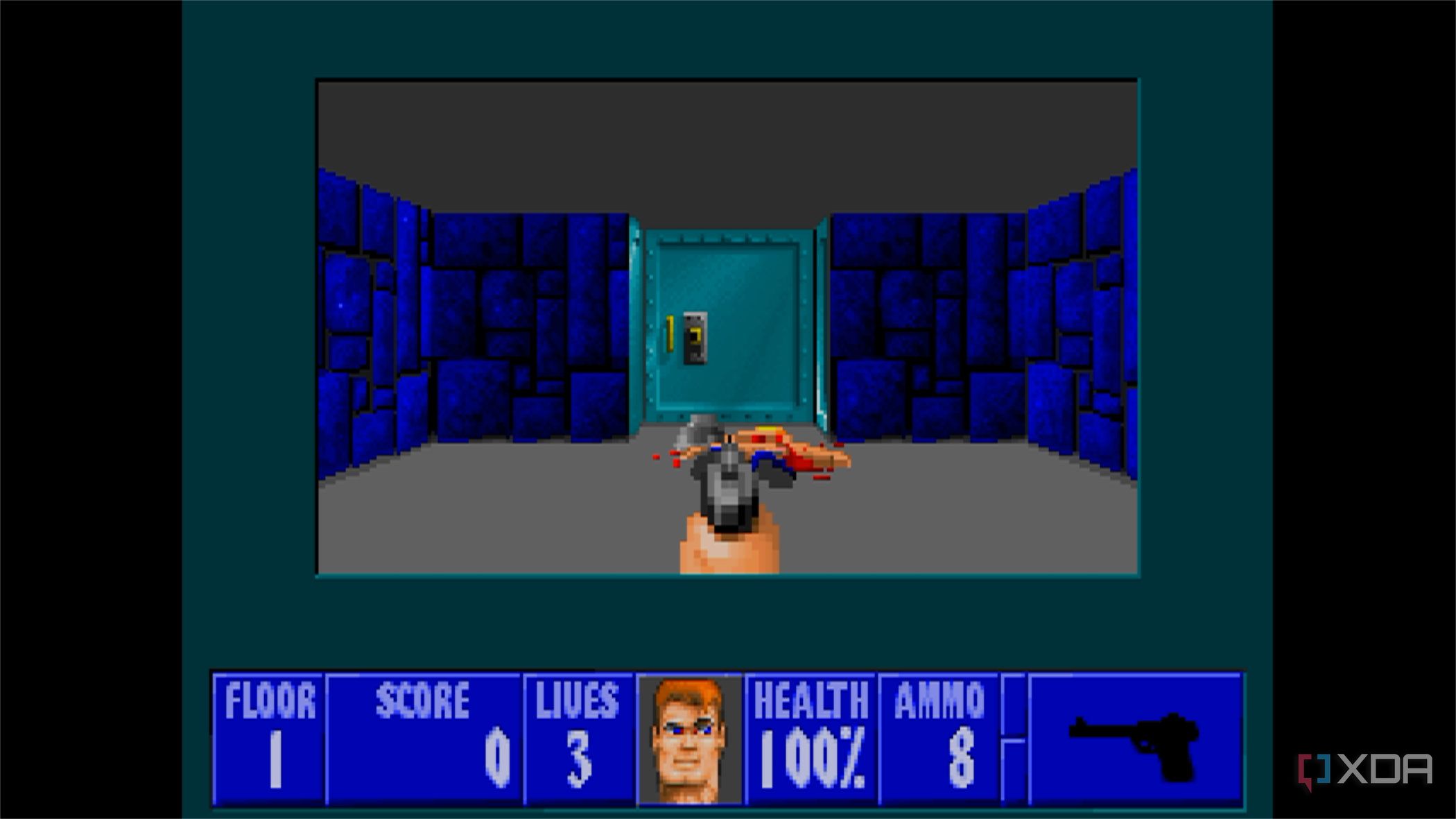 screenshot of wolfenstein 3d gameplay