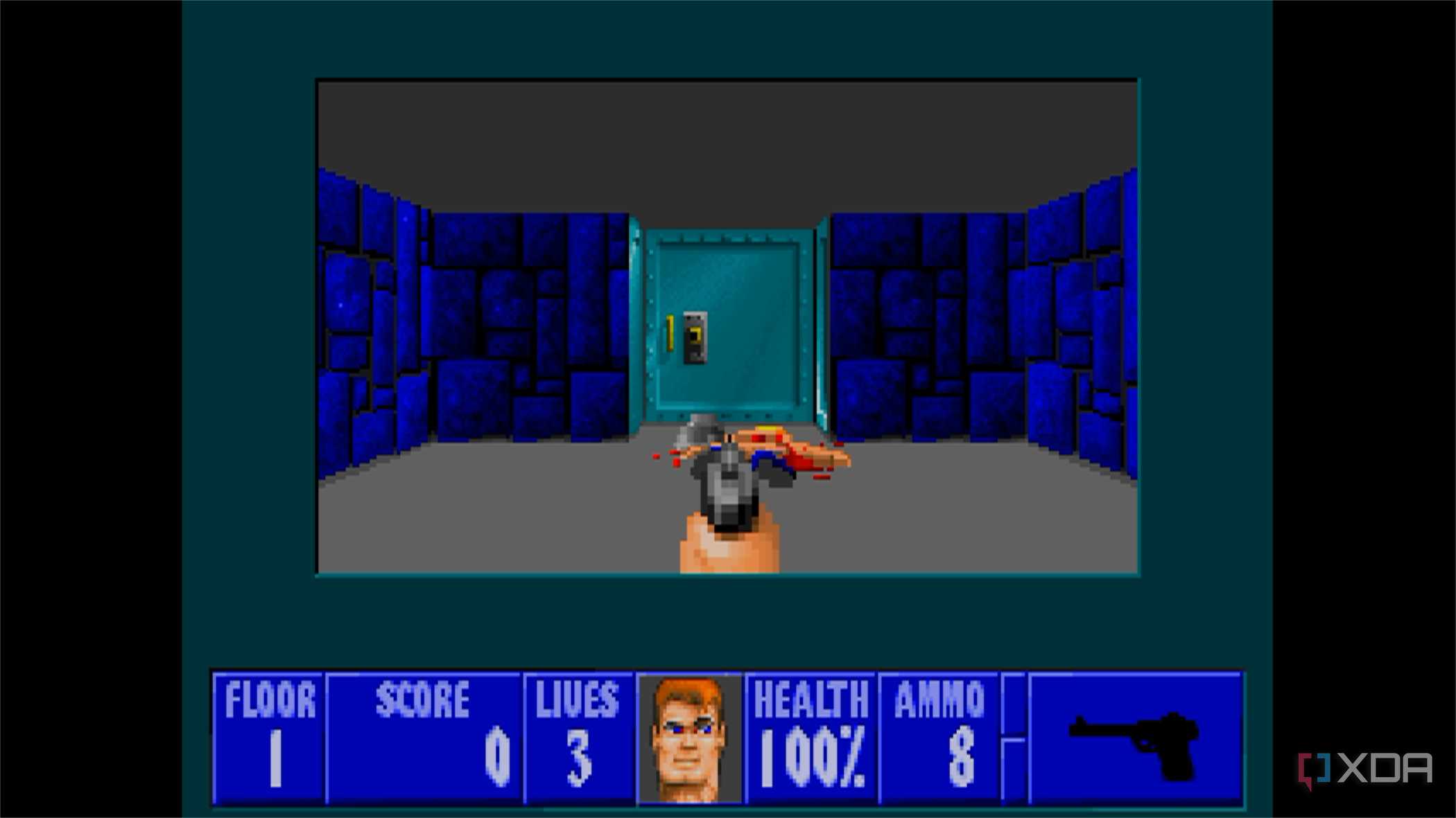 screenshot of wolfenstein 3d gameplay