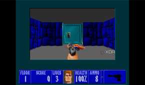 screenshot of wolfenstein 3d gameplay