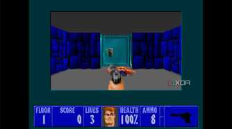 screenshot of wolfenstein 3d gameplay