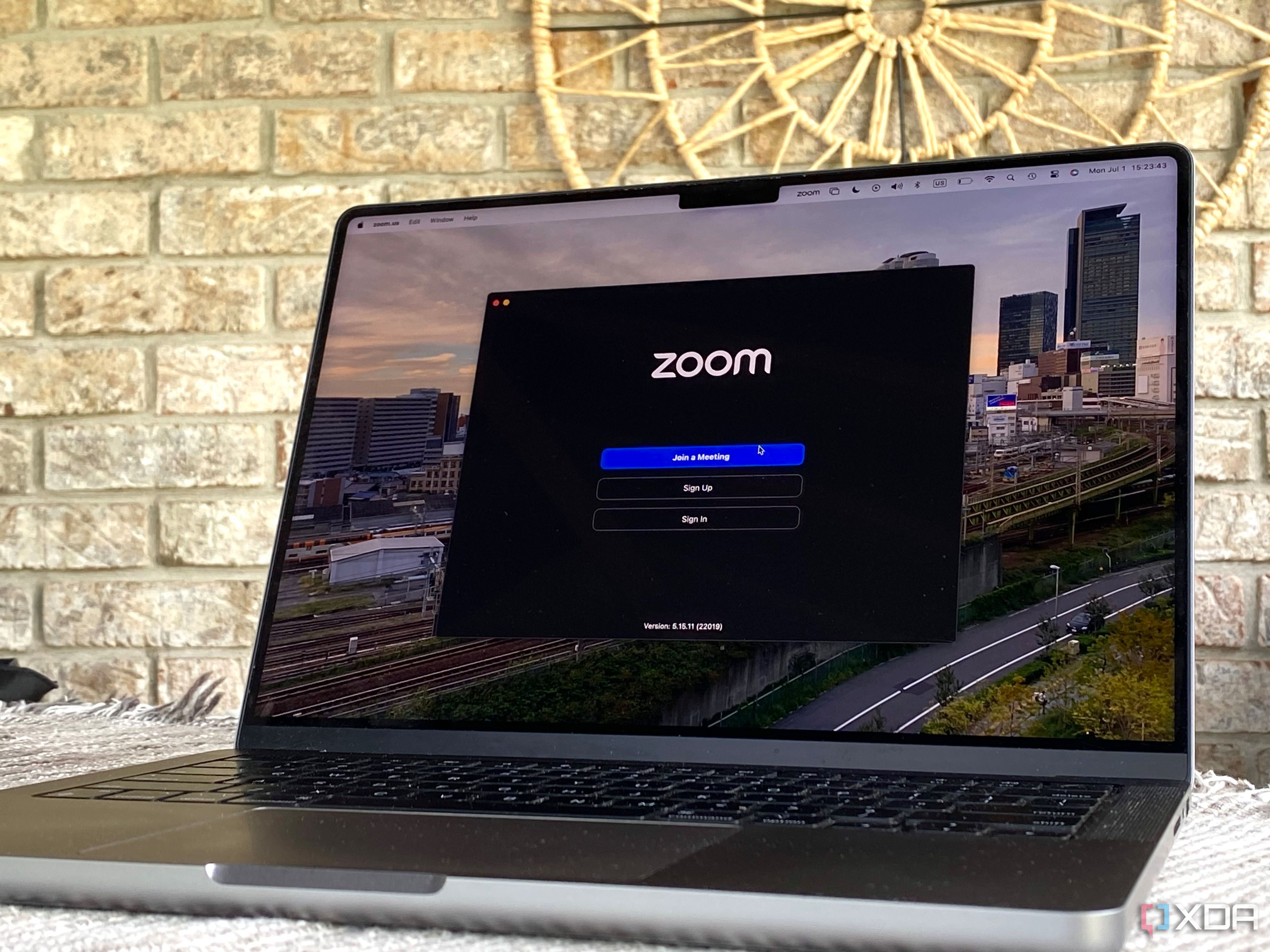 Zoom app on a MacBook