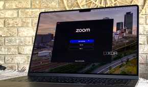 Zoom app on a MacBook