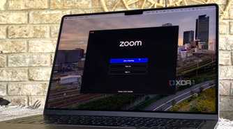 Zoom app on a MacBook