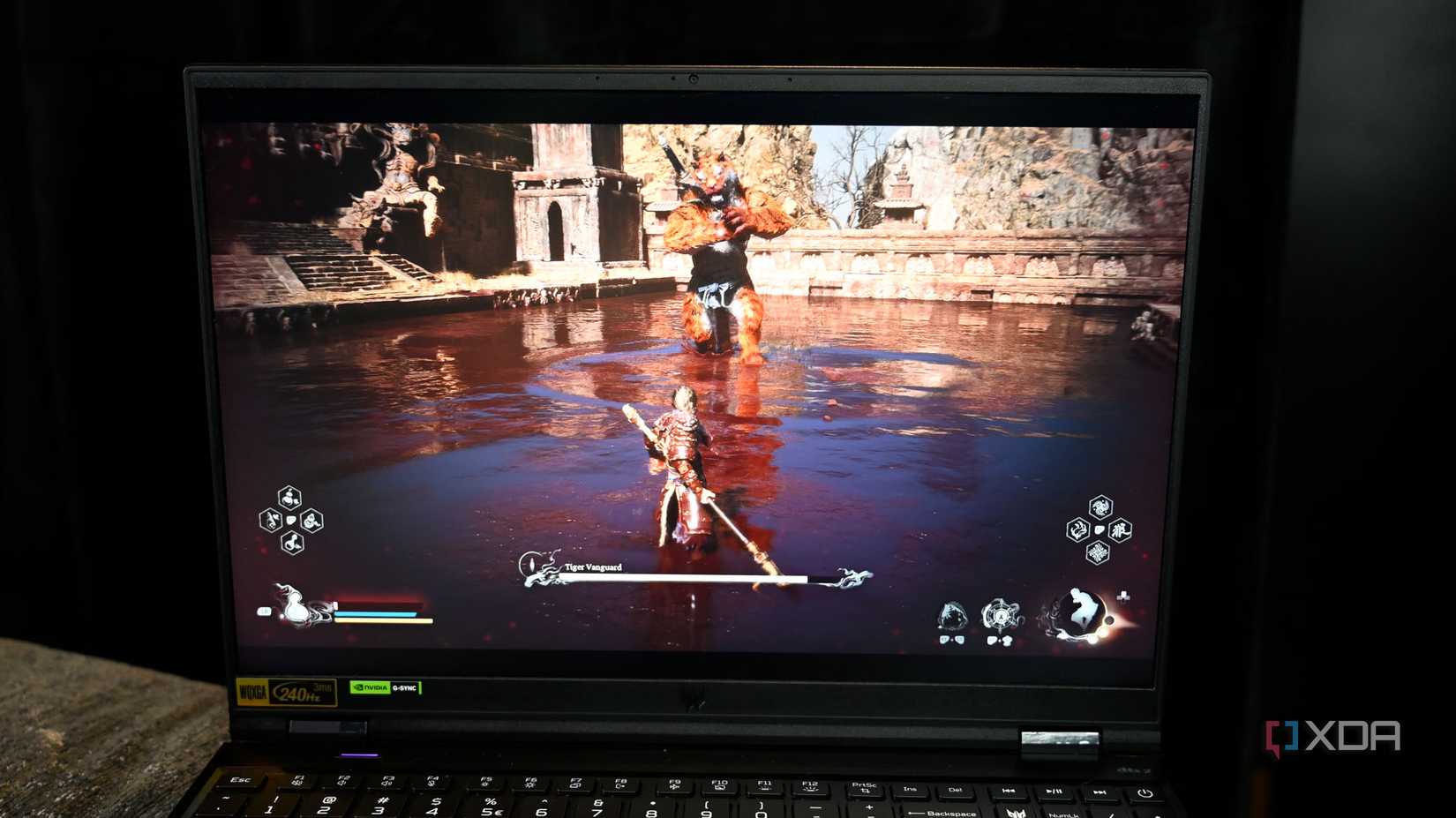 Gameplay from Black Myth: Wukong on Acer Predator Helios 16 (2024)'s display