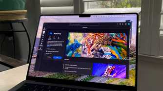 Adobe Creative Cloud application showing Photoshop on a MacBook Pro