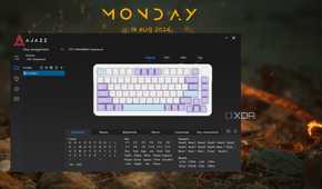 Ajazz AK820 Max keyboard software showing key assignment options
