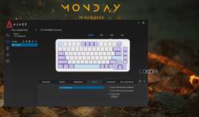 Ajazz AK820 Max keyboard software showing macro selection options