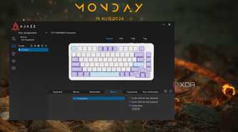 Ajazz AK820 Max keyboard software showing macro selection options