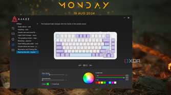 Ajazz AK820 Max keyboard software showing RGB music effects