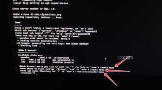 The diskless installation settings in Alpine Linux