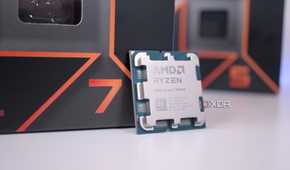 AMD Ryzen 7 9700X infront of the Ryzen 5 box