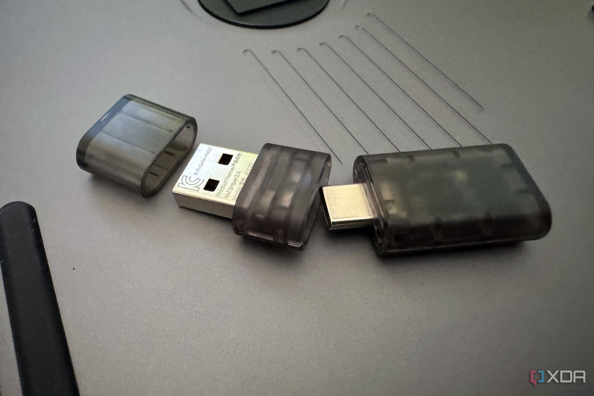 am rgb 65 keyboard with the wireless dongle on top