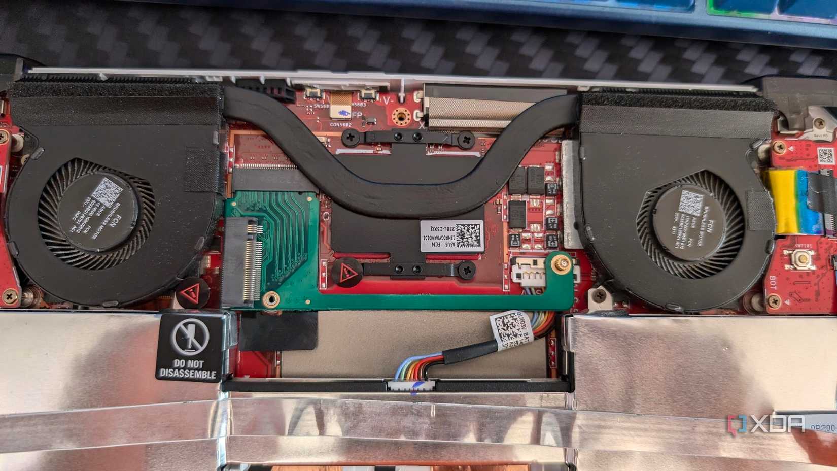 asus rog ally with 2280 ssd bracket installed