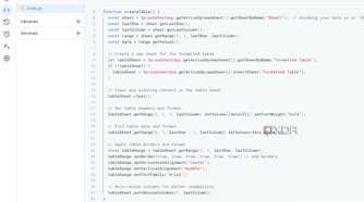 Write a code in Google Apps Script