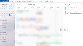 Outlook Calendar home