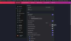 Screenshot of appearance settings in Brave browser