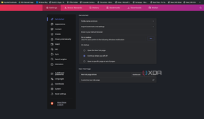 Screenshot of general settings in Brave browser