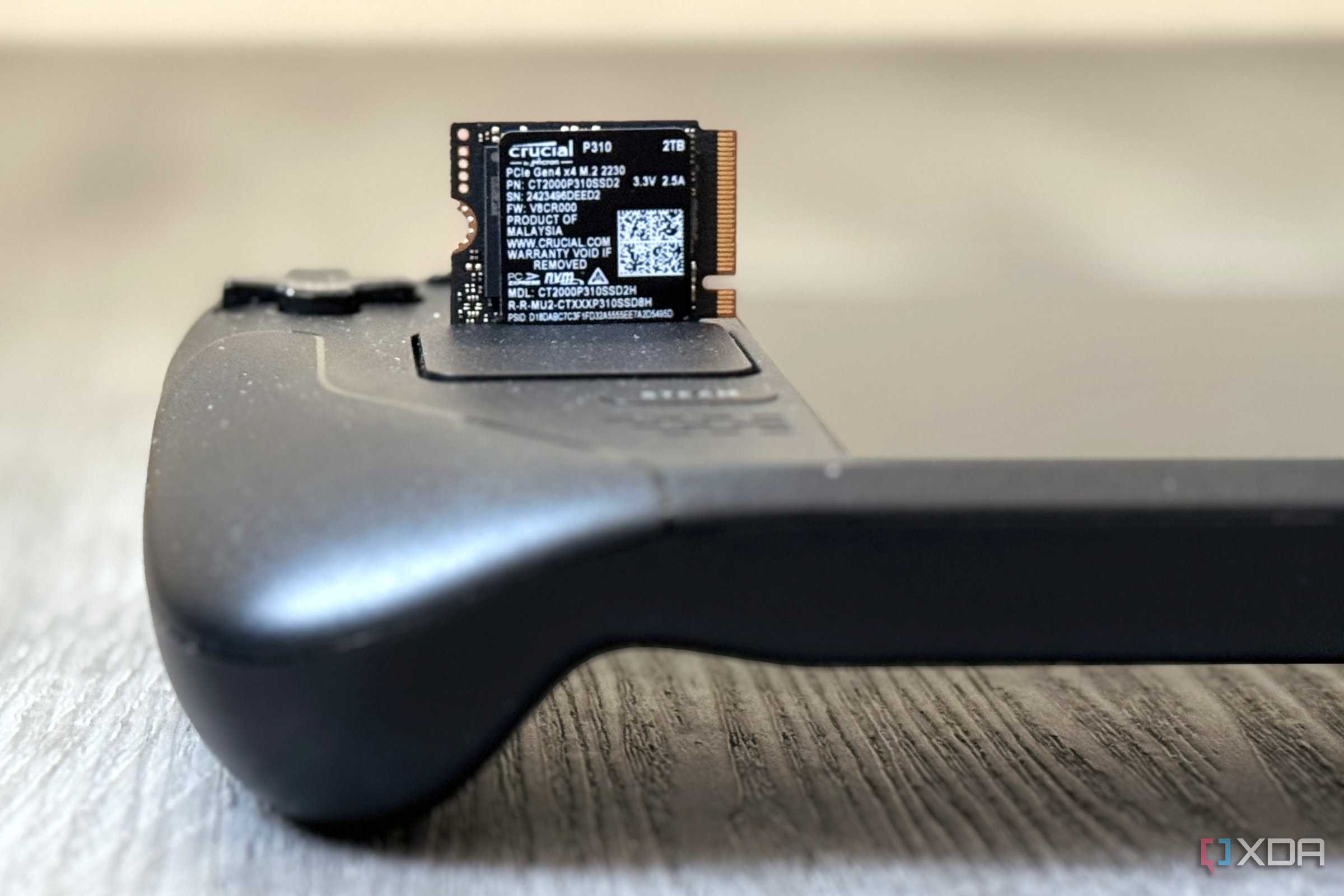 crucial p310 ssd stood up on steam deck