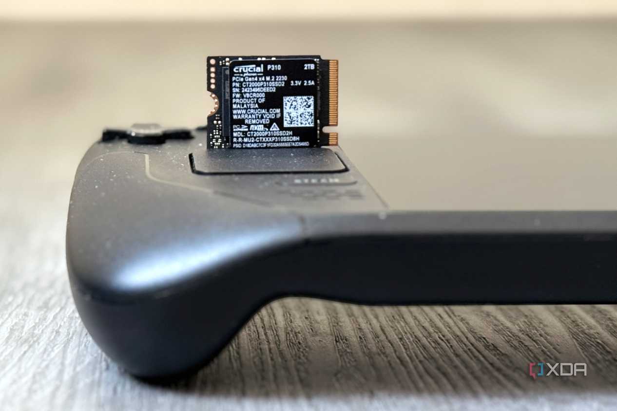 crucial p310 ssd stood up on steam deck