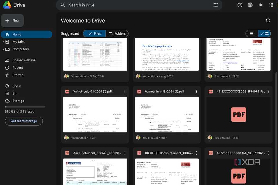 Google Drive home