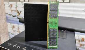 An ECC memory stick resting on a 2TB Seagate external HDD