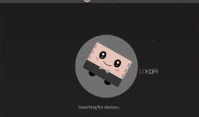 Screenshot of VIA web app showing the Configure tab showing it searching for devices