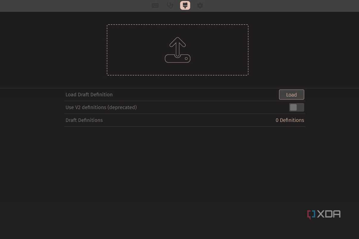 Screenshot of VIA web app showing the Design tab