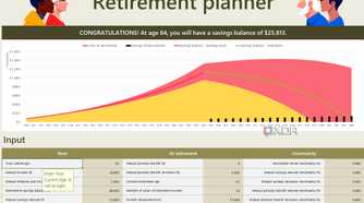 Retirement planner Excel template