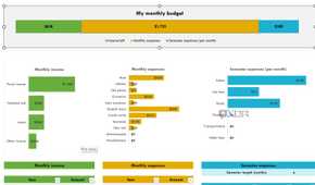 Monthly college expenses Excel template