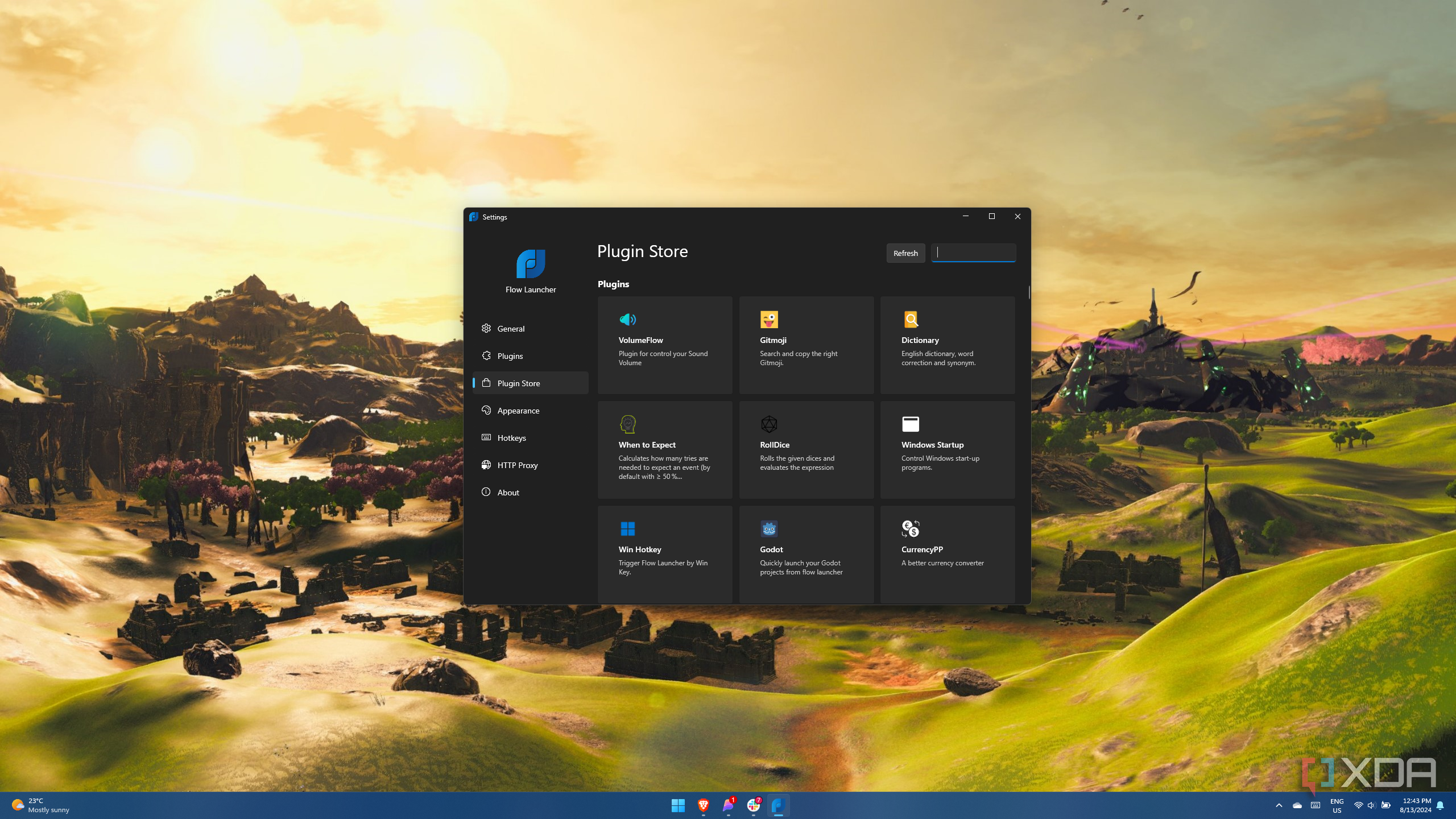 Screenshot of the plugin store in Flow Launcher's settings