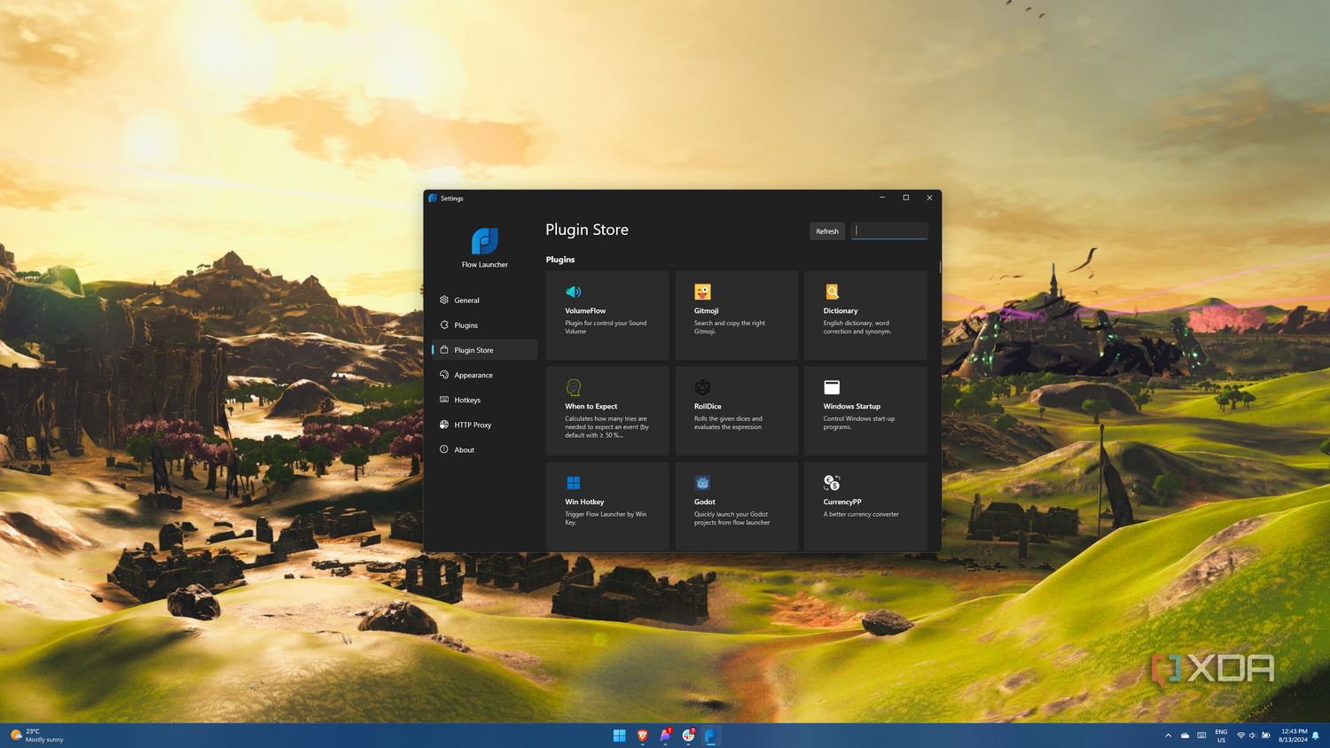 Screenshot of the plugin store in Flow Launcher's settings