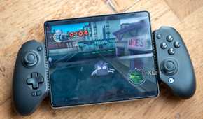 GameSir G8+ connected to Samsung Galaxy Z Fold 5 playing Simpson's Hit and Run