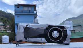 A GTX 1080 Founders Edition GPU.