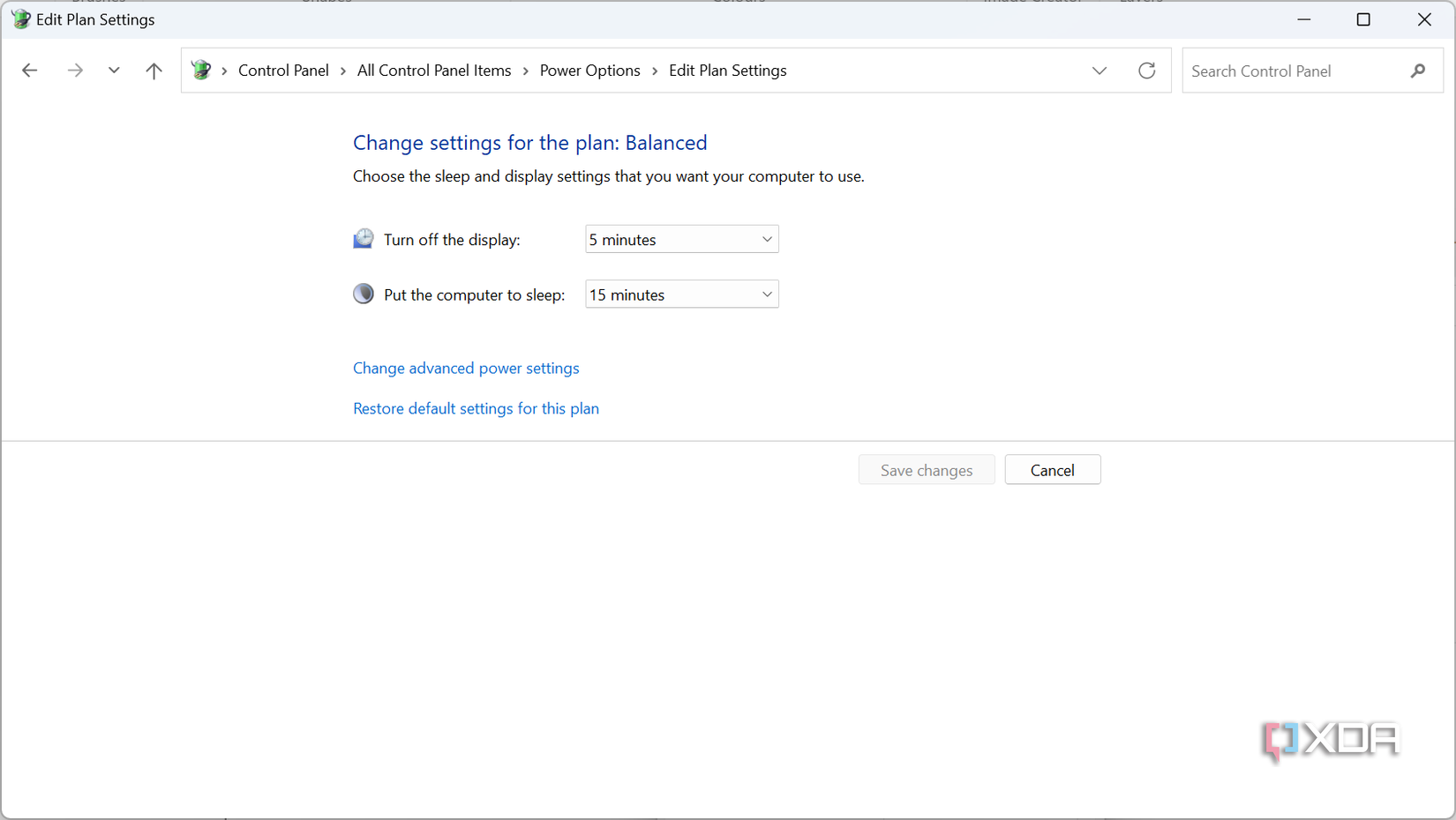 Hibernate and display turn off settings in Windows