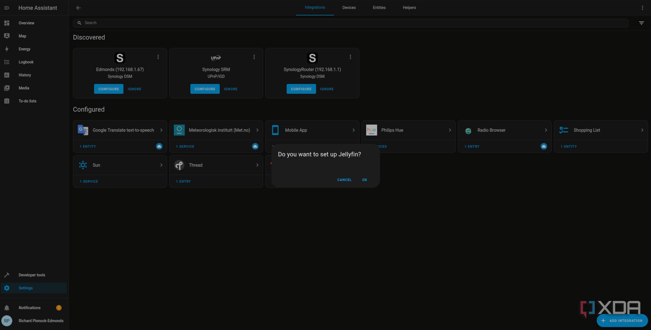Adding Jellyfin to Home Assistant