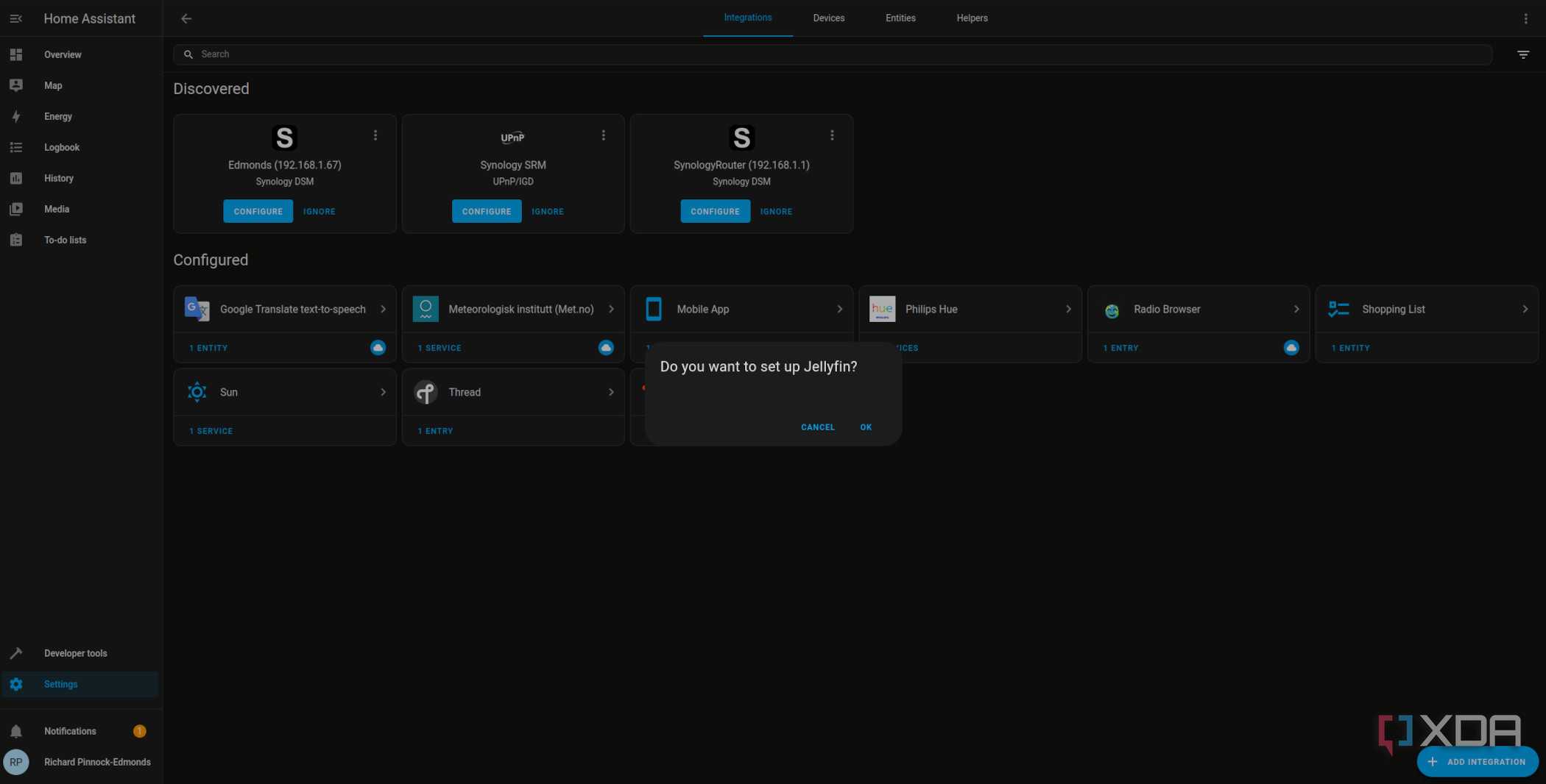 Adding Jellyfin to Home Assistant