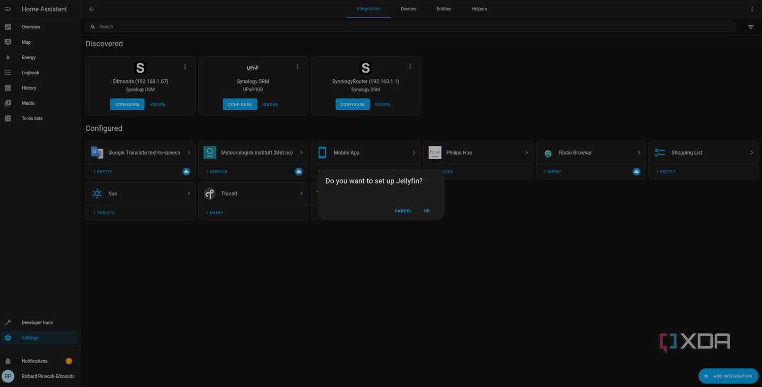 Adding Jellyfin to Home Assistant