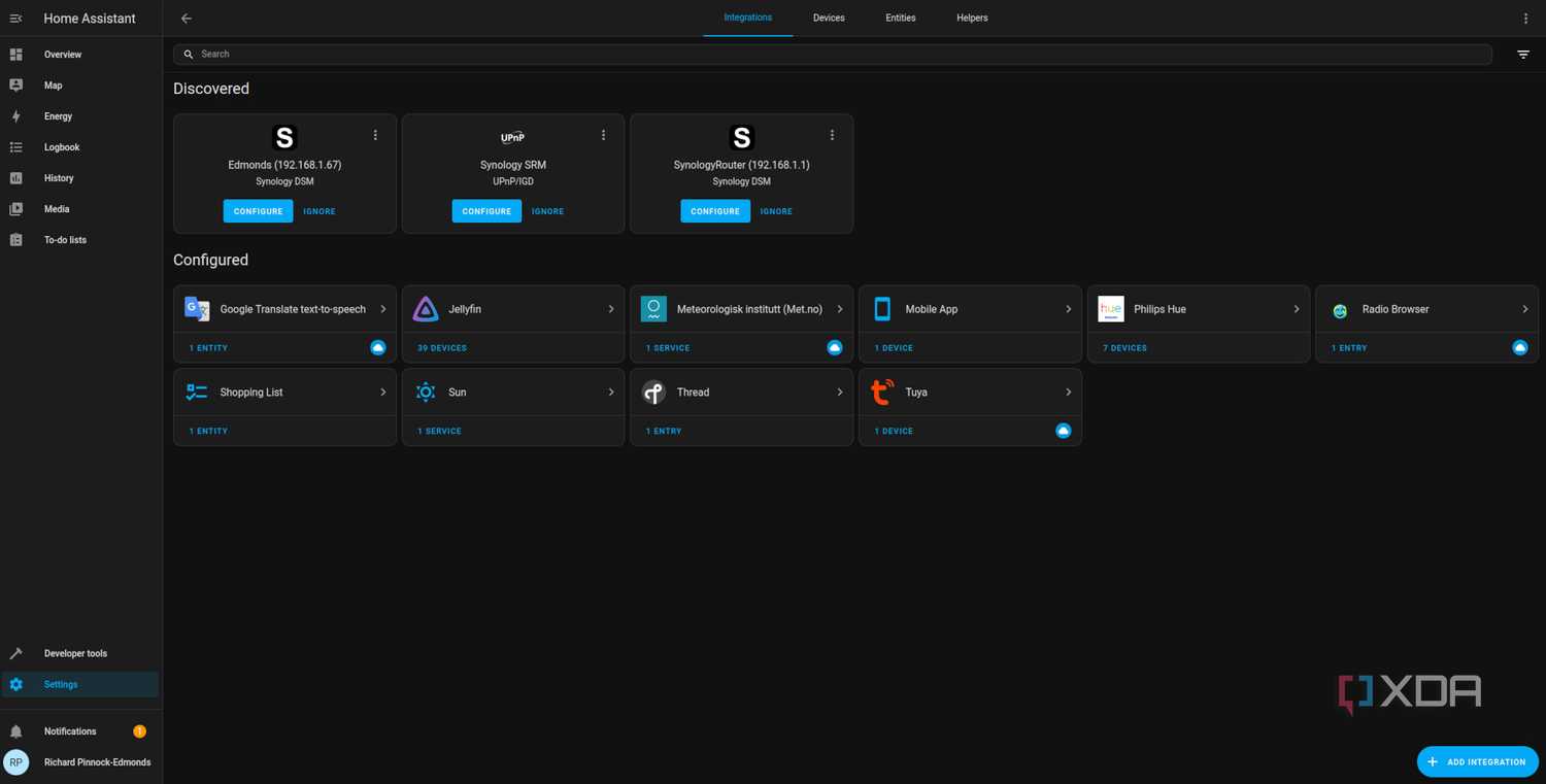 Jellyfin in the list of Home Assistant integrations