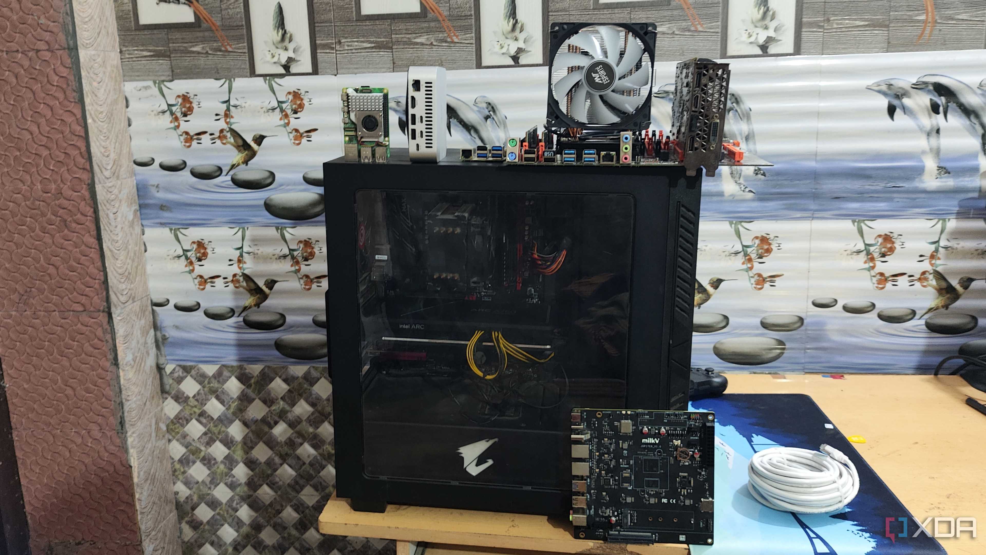 A set of home lab systems